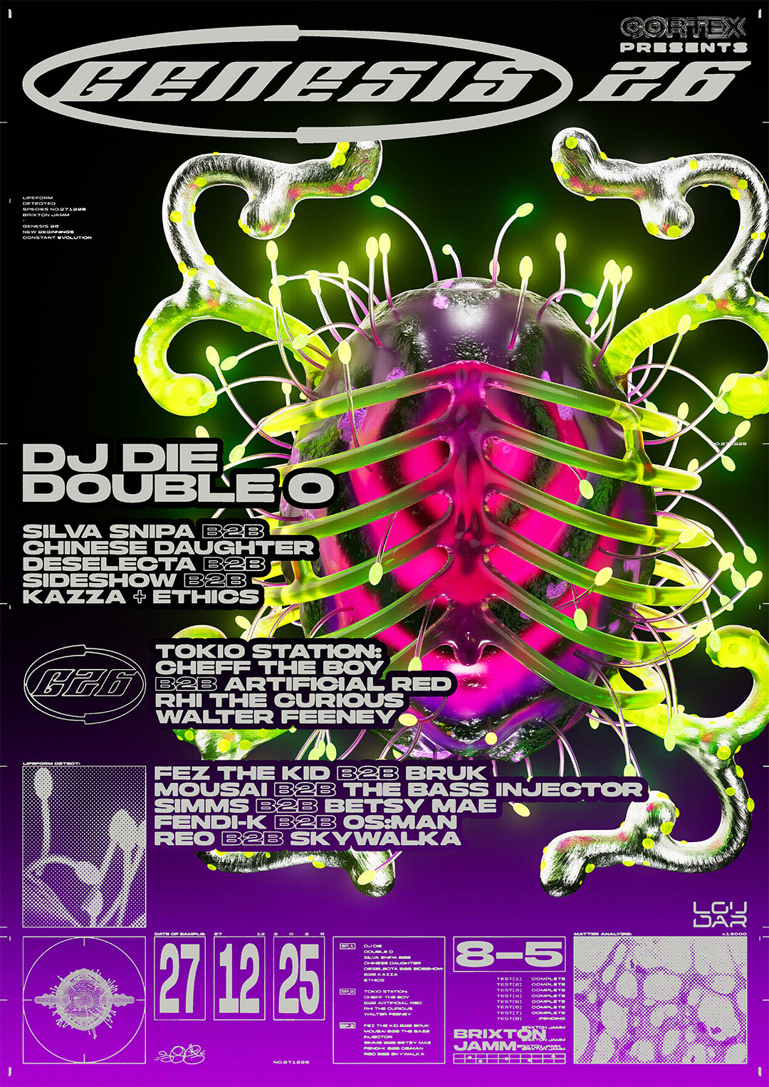Cortex x Genesis 26 27.12.25 Event Poster (A3)