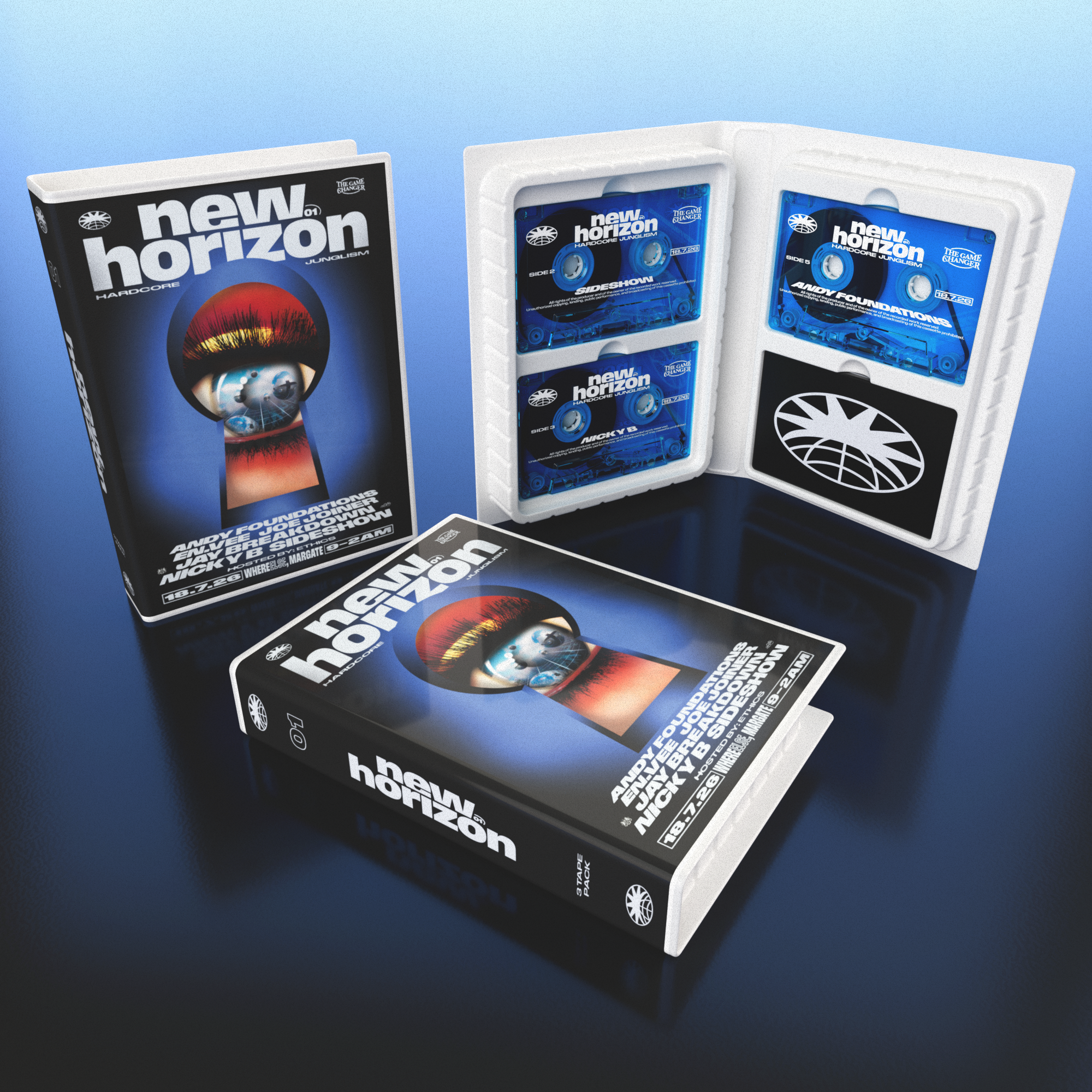 NEW HORIZON RAVE - 3 x Tape pack 07.26